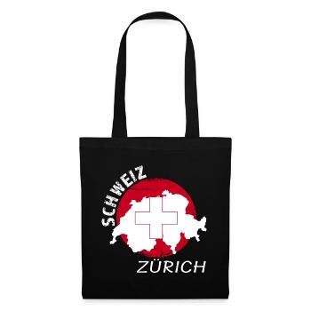 Zürich - Stoffbeutel - Schwarz - Vorne