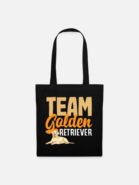 Golden Retriever Besitzer Halter Geschenk - Stoffbeutel - Schwarz