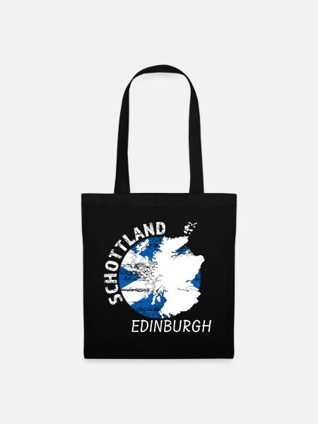 Edinburgh - Stoffbeutel - Schwarz