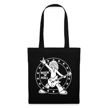 Cartoon Rock 'n' Roll Guitarist - Tote Bag - black - Front
