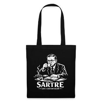 Sartre Café Existentialism - Tote Bag - black - Front