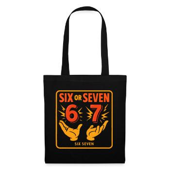 Six Seven 67 Meme Humor Gift Idea Funny - Tote Bag - black - Front
