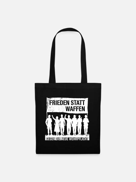 Frieden Statt Waffen - Stoffbeutel - Schwarz