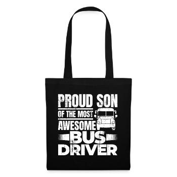 Fils fier d’un grand chauffeur de bus - Sac en tissu - noir - Devant