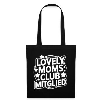 Lovely Moms Club Mitglied - Stoffbeutel - Schwarz - Vorne