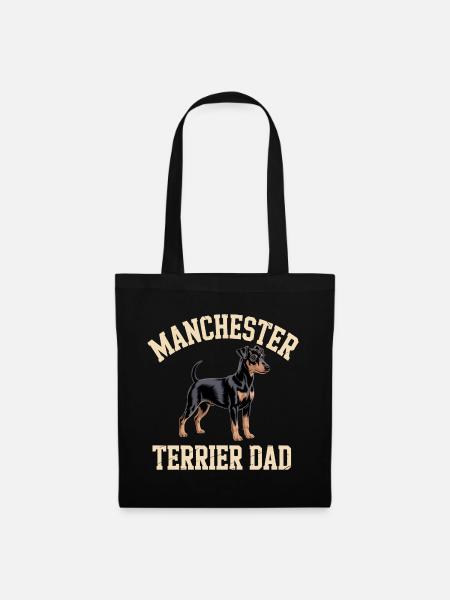 Manchester Terrier Dad Geschenk - Stoffbeutel - Schwarz
