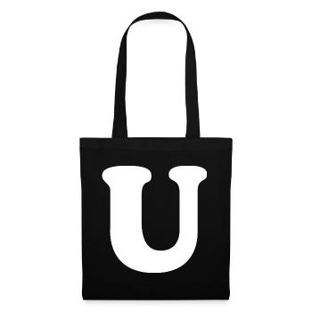 Large U Style Print | Letter U | U Logo - Tote Bag - black - Front