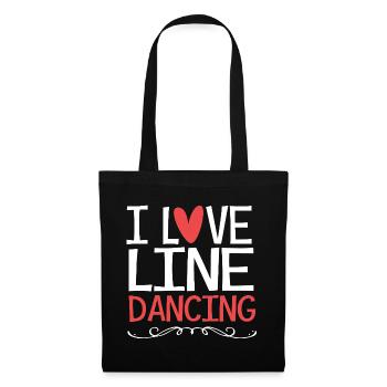 Danse en ligne - Sac en tissu - noir - Devant