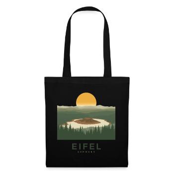 Eifel Volcano | Vintage Nature Poster - Stoffbeutel - Schwarz - Vorne
