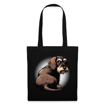 teckel teckel à poils durs propriétaire de teckel teckel - Sac en tissu - noir - Devant