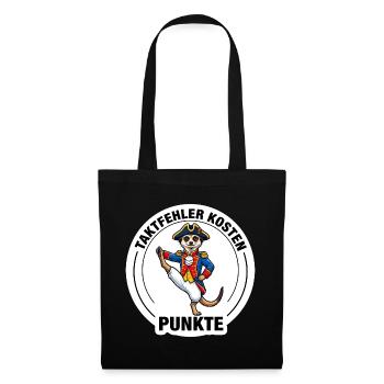 Gardetanz Erdmännchen Punkte Shirt - Stoffbeutel - Schwarz - Vorne