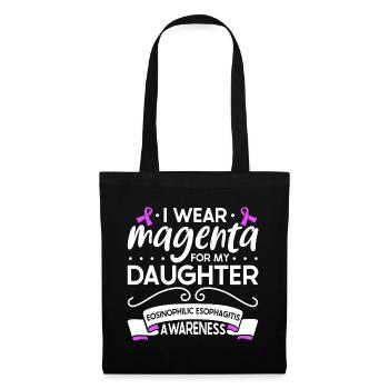 Magenta für Tochter - EOE Support - Stoffbeutel - Schwarz - Vorne