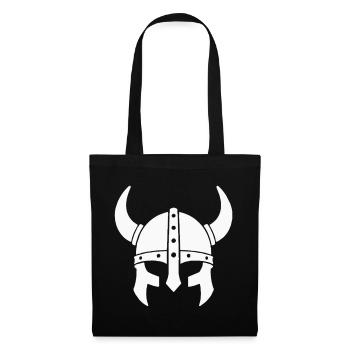 Wikingerhelm Silhouette - Stoffbeutel - Schwarz - Vorne