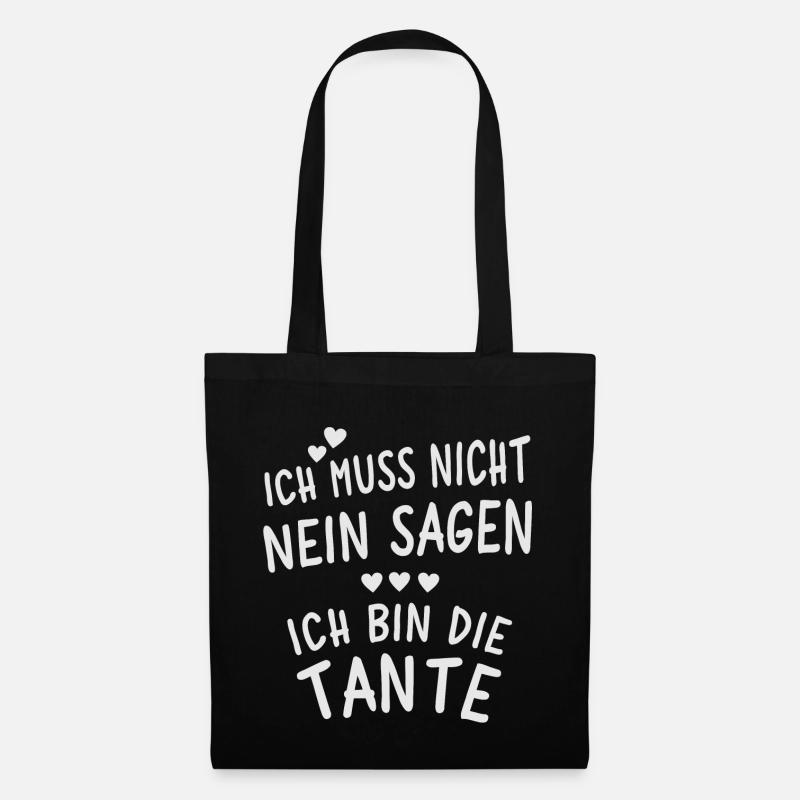 Ich bin die Tante - Stoffbeutel - Schwarz