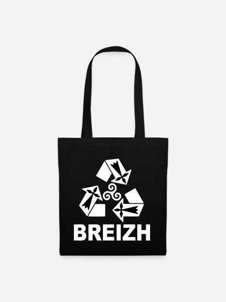 Breirzh Bretagne Triskel - Sac en tissu - noir