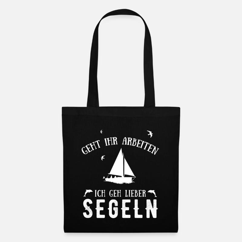Ich geh segeln - Stoffbeutel - Schwarz