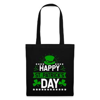 Happy St. Patrick's Day Feiertag Irland Geschenk - Stoffbeutel - Schwarz - Vorne