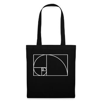 Fibonacci spiral math gift idea nerd - Tote Bag - black - Front