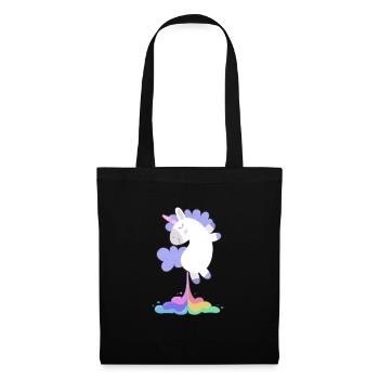 Chemise drôle de pet d'arc-en-ciel de licorne - cadeau - Sac en tissu - noir - Devant