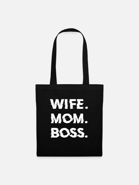 Cadeau de fête des mères épouse maman patron - chemise - Sac en tissu - noir