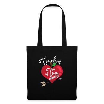 Lehrer Shirt - Herz Geschenk - Stoffbeutel - Schwarz - Vorne