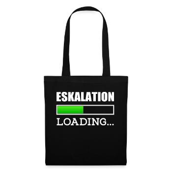 Eskalation loading - Stoffbeutel - Schwarz - Vorne