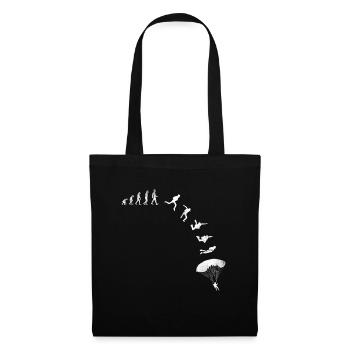 Chemise de parachutiste de cadeau T-shirt de parachutiste - Sac en tissu - noir - Devant