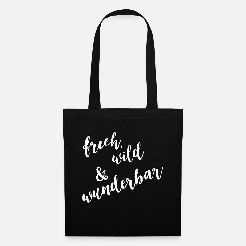 Frech, wild & wunderbar - Stoffbeutel - Schwarz