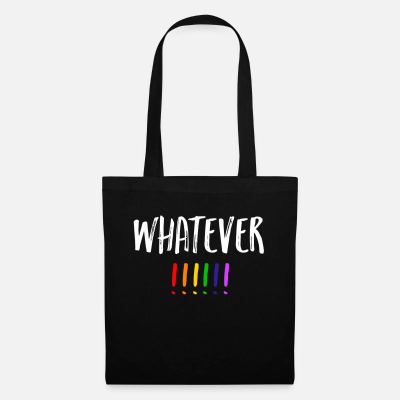 Whatever LGBT Regenbogen - Stoffbeutel - Schwarz