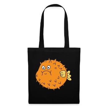 Puffer poisson mer océan sous l'eau - Sac en tissu - noir - Devant