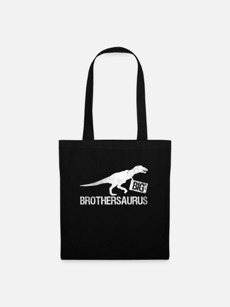Big Brothersaurus - Großer Bruder Shirt Geschenk - Stoffbeutel - Schwarz