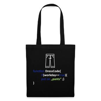 it shirt Dress code - Tote Bag - black - Front