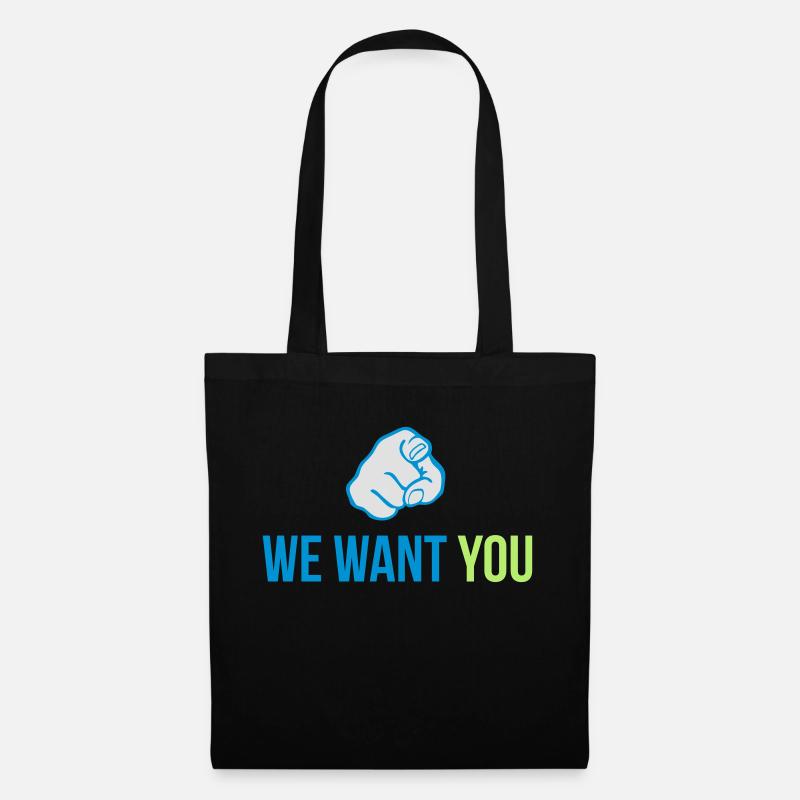 we want you - Stoffbeutel - Schwarz