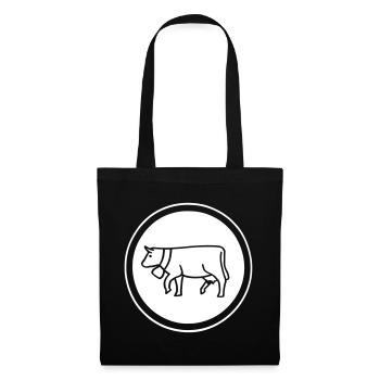 Cow in circle for farmers - Tote Bag - black - Front