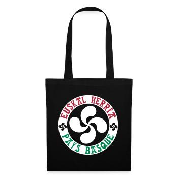 euskal herria - pays basque 18 - Sac en tissu - noir - Devant