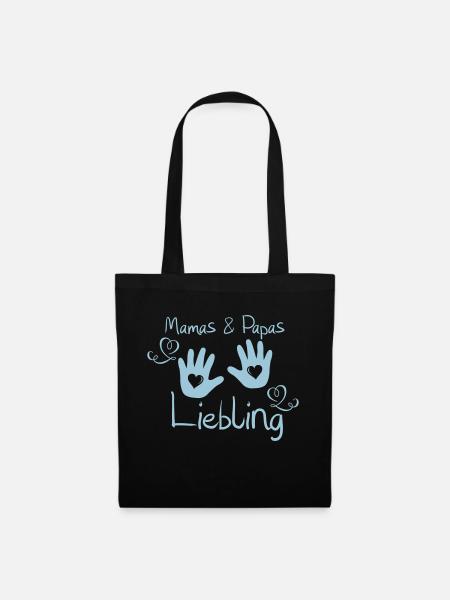 mamas_und_papas_liebling - Stoffbeutel - Schwarz