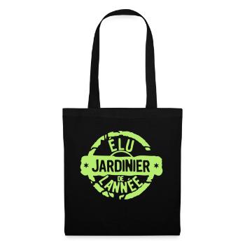 jardinier elu annee tampon meilleurs - Sac en tissu - noir - Devant