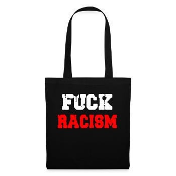 Fuck Racism T-shirt Mouvement pour la paix humain - Sac en tissu - noir - Devant