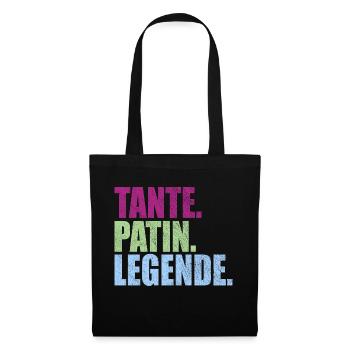 tante patin legende - Stoffbeutel - Schwarz - Vorne
