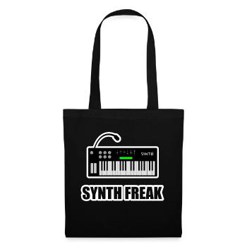 Synth Freak Keyboarder Musiker Music Design - Stoffbeutel - Schwarz - Vorne