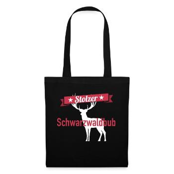 Stolzer Schwarzwaldbub Schwarzwald Design - Stoffbeutel - Schwarz - Vorne