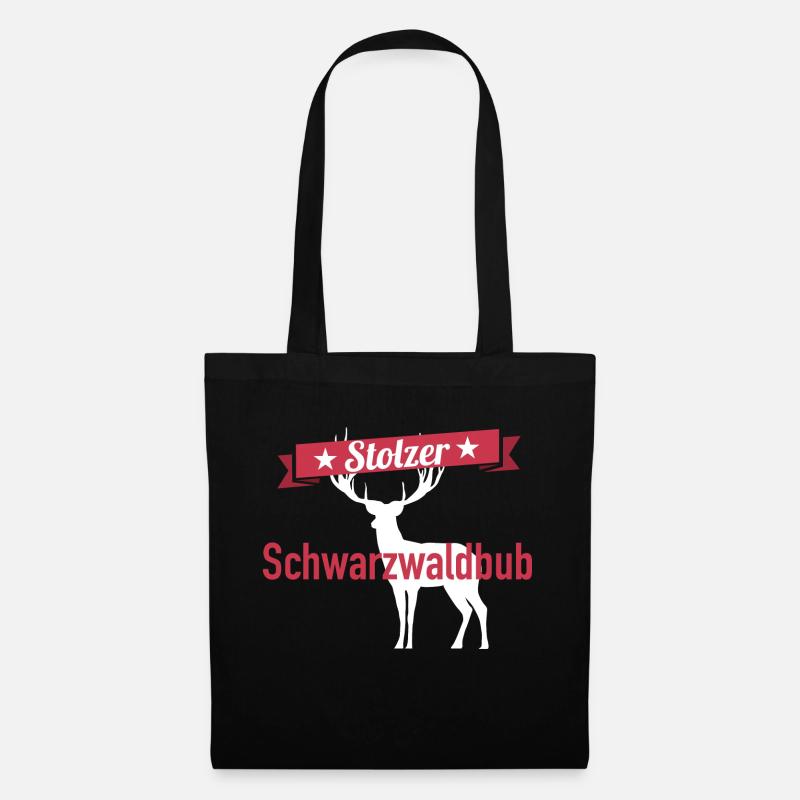 Stolzer Schwarzwaldbub Schwarzwald Design - Stoffbeutel - Schwarz
