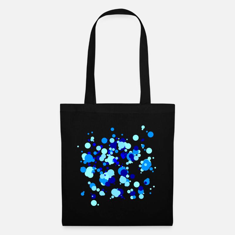 Points bleus - Sac en tissu - noir
