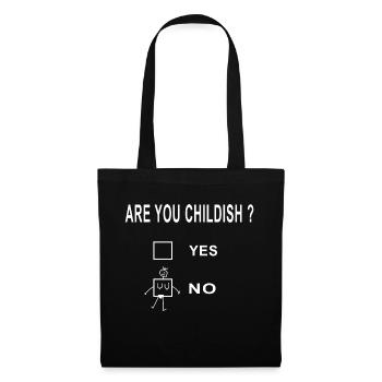 kind geblieben are you childish lustige meme jung - Stoffbeutel - Schwarz - Vorne