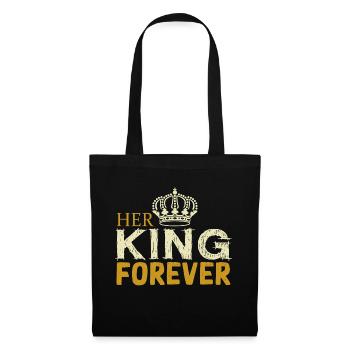 Her King forever - Stoffbeutel - Schwarz - Vorne