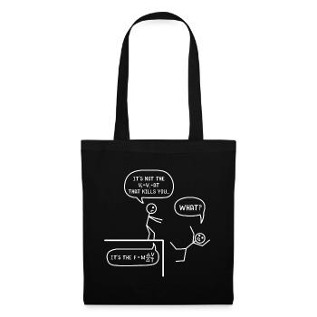 Flieg Kraft Equation Physicist - Tote Bag - black - Front