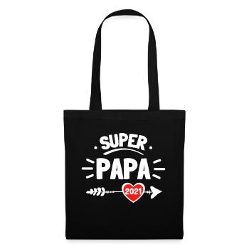 Super Papa 2021 Cadeau Fêtes Des Pères Je Suis Un - Sac en tissu - noir - Devant