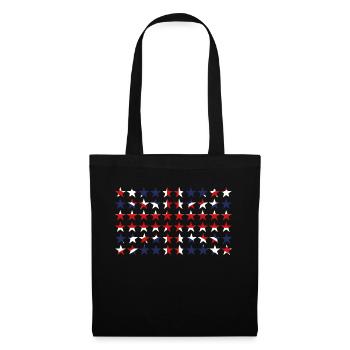 Étoiles du drapeau britannique Union Jack - Sac en tissu - noir - Devant