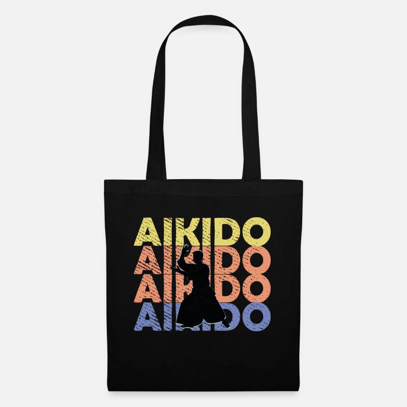 Aikido T-Shirt - Stoffbeutel - Schwarz