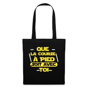 Que la Course à Pied Soit avec toi cadeau drôles - Sac en tissu - noir - Devant